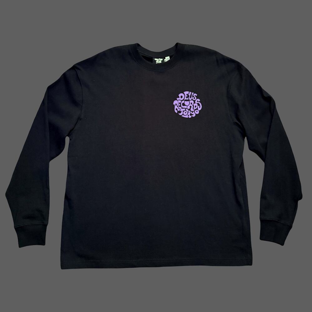 Deus Ex Machina Paradigm Long Sleeve Tee Black Purple Size M Oversized